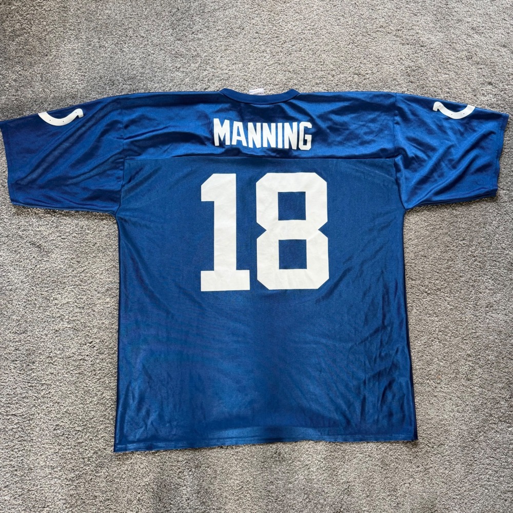 NFL Players Peyton Manning Indianapolis Colts Jersey Blue XL 18 Football